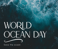 Minimalist Ocean Advocacy Facebook Post Design