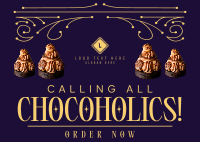 Chocoholics Dessert Postcard