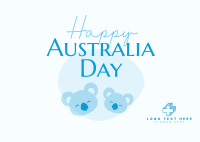 Happy Australia Day Postcard Design