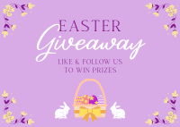 Easter Bunny Giveaway Postcard
