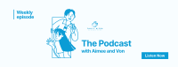 Podcast Illustration Facebook Cover Design