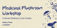 Monoline Mushroom Workshop Twitter Post