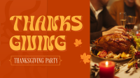 Retro Thanksgiving Party Video Design