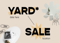 Minimalist Yard Sale Postcard