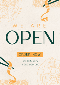 Oriental Cuisine Now Open Flyer