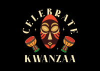 Kwanzaa African Mask  Postcard