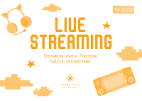 Live Streaming Postcard example 4