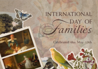 Renaissance Collage Day of Families Postcard Image Preview