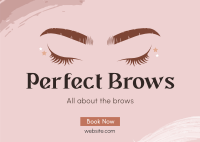 Perfect Beauty Brows Postcard