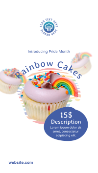 Pride Rainbow Cupcake Facebook Story