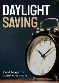 Daylight Saving Reminder Poster