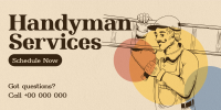 Rustic Handyman Service Twitter Post