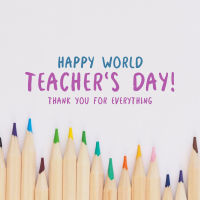 Teacher's Day Color Pencil Instagram Post
