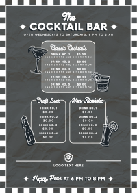 Quirky Retro Bar Menu Image Preview