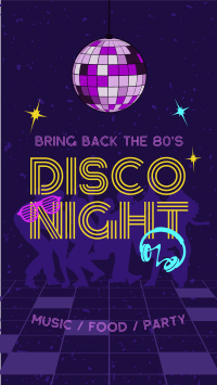 80s Disco Party Facebook Story