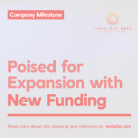 New Funding Expansion Instagram Post Design