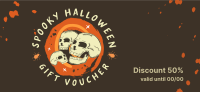 Halloween Skulls Greeting Gift Certificate Image Preview