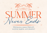 Summer Never Ends Postcard