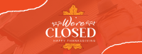 Autumn Thanksgiving We're Closed  Facebook Cover