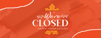 Autumn Thanksgiving We're Closed  Facebook Cover Image Preview