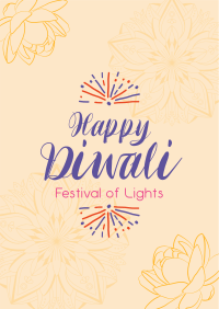 Lotus Diwali Greeting Flyer