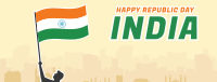 Indian Flag Waving Facebook Cover Image Preview