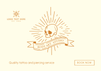 Tattoo and Piercing Postcard