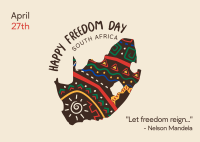 South African Freedom Day Postcard