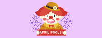 April Fools Clown Banner Facebook Cover Image Preview