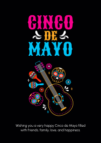 Bright and Colorful Cinco De Mayo Poster