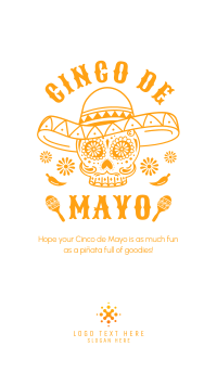 Happy Cinco De Mayo Skull Instagram Story