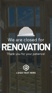 Closed for Renovation Instagram Story