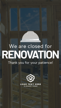 Closed for Renovation Instagram Story