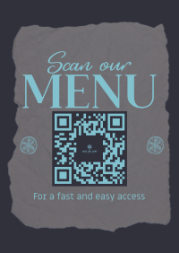 Restaurant Scan Menu Poster