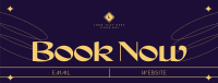 Book Now Minimalist Facebook Cover Design