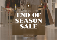 End of Season Shopping Postcard