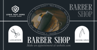 Rustic Barber Shop Facebook Ad