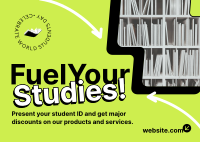 Fuel Your Studies Postcard Image Preview