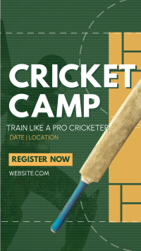 Cricket Training Camp Facebook Story Design