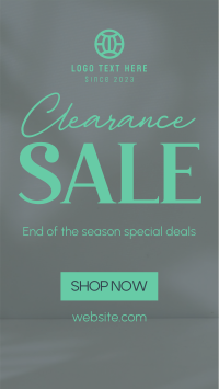 Minimalist Clearance Sale Instagram Story