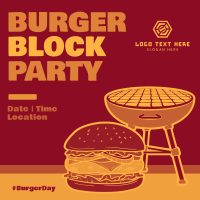 Burger Grill Party Instagram Post