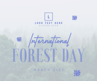 Minimalist Forest Day Facebook Post