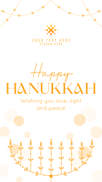 Festive Hanukkah Lights Facebook Story