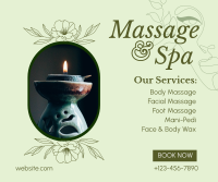 Spa Available Services Facebook Post