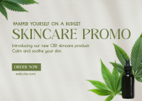 Minimalist Cannabis Skincare Postcard