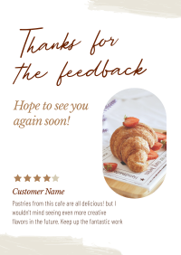 Cafe Customer Feedback Poster