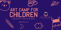 Art Camp for Kids Twitter Post Design