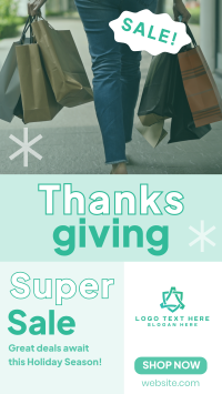 Super Sale this Thanksgiving Facebook Story