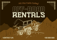 Rustic Off-road Rentals Postcard