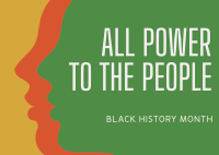 Black History Movement Postcard